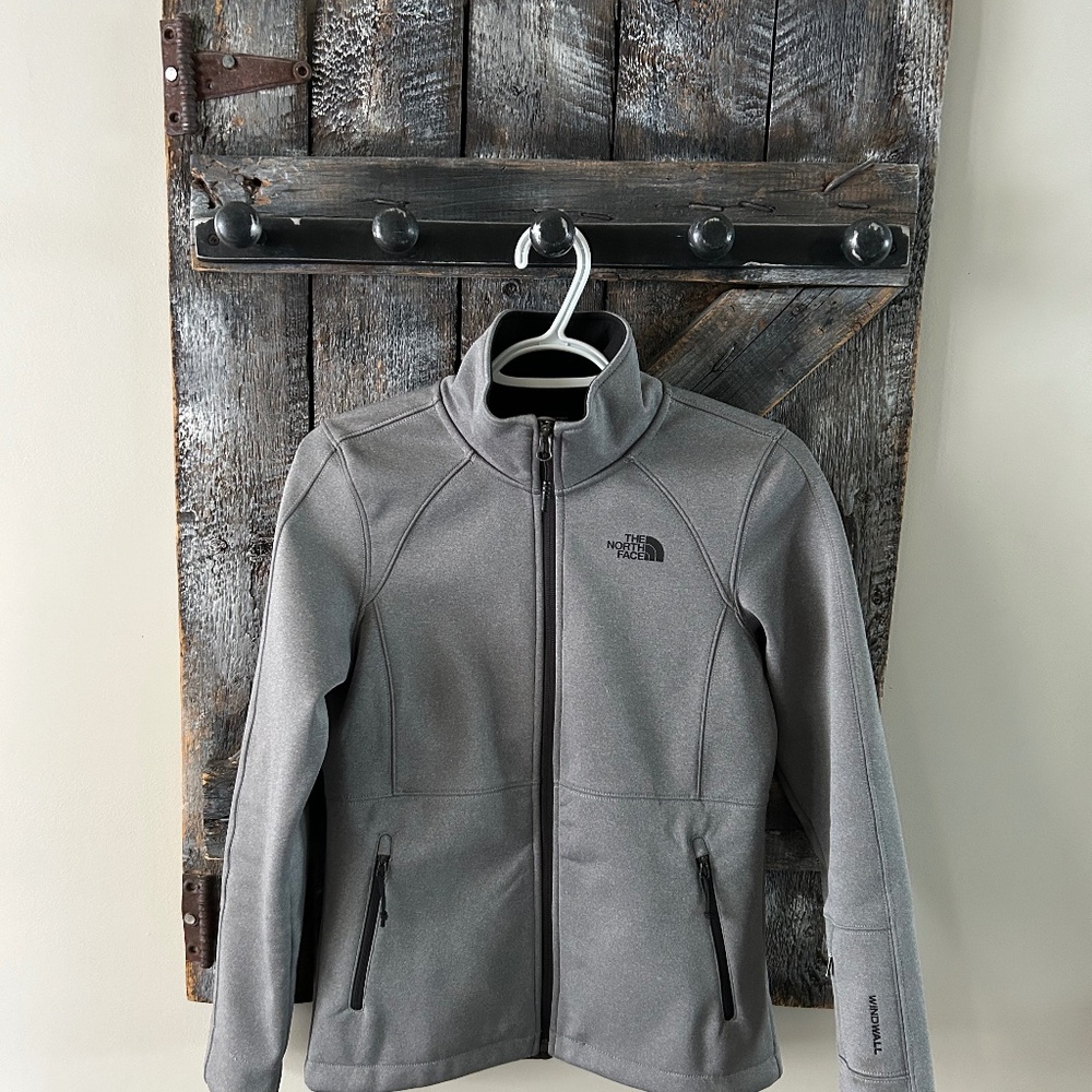 Women's The North Face Full Zipper Jacket Grey - Extra Small